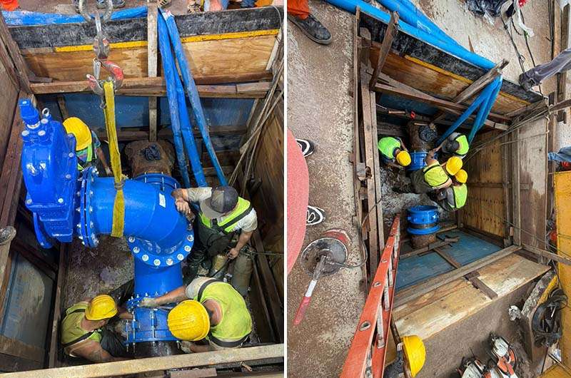 Terminaron las tareas en la red de agua