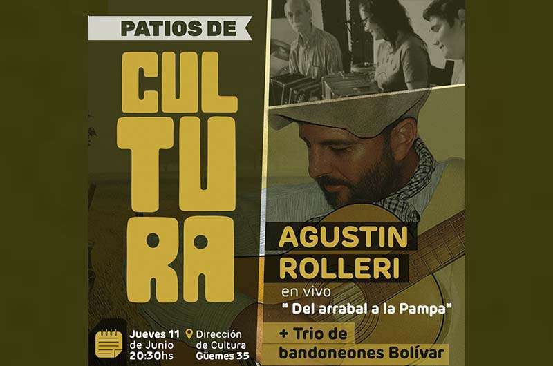 Agustín Rolleri y El Trío Bandoneones llegan a Patios de Cultura